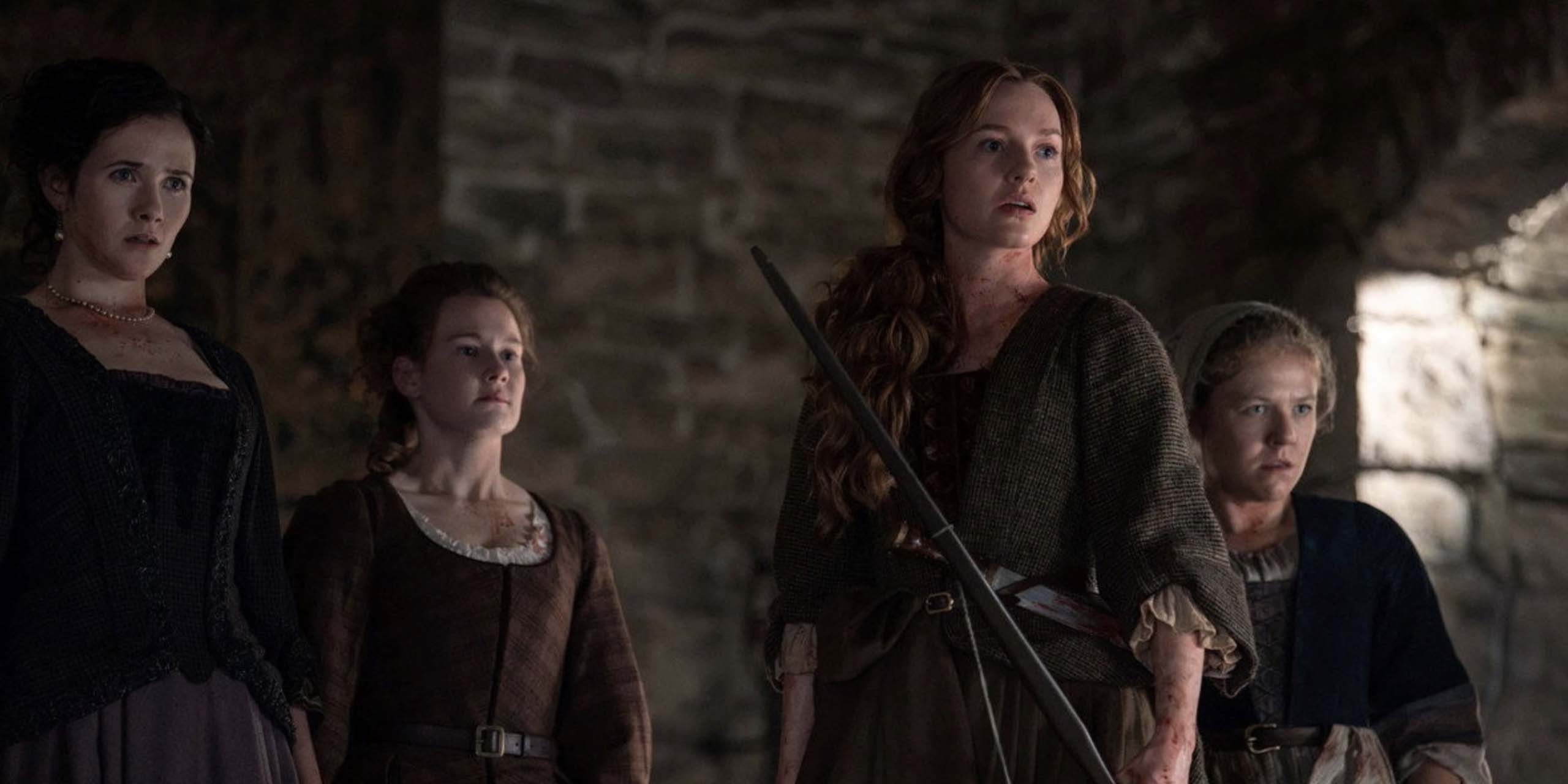 Ellen et les femmes de Leoch reprennent le château dans la saison 2 de Outlander: Blood of my blood.