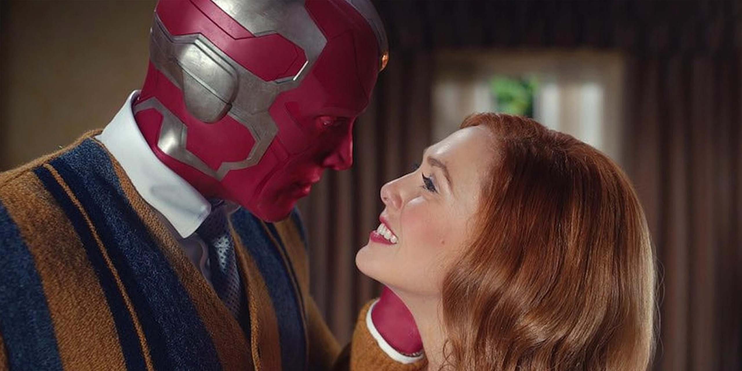 Vision (Paul Bettany) et Wanda (Elizabeth Olsen) dans WandaVision.