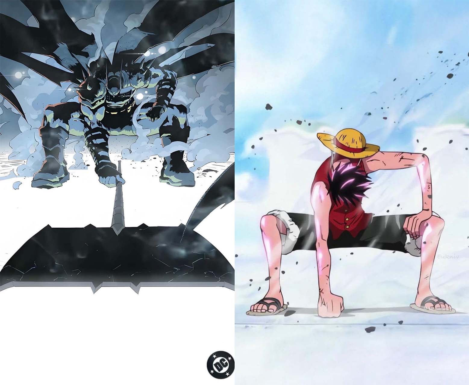 Couverture d'Absolute Batman rendant hommage à One Piece.