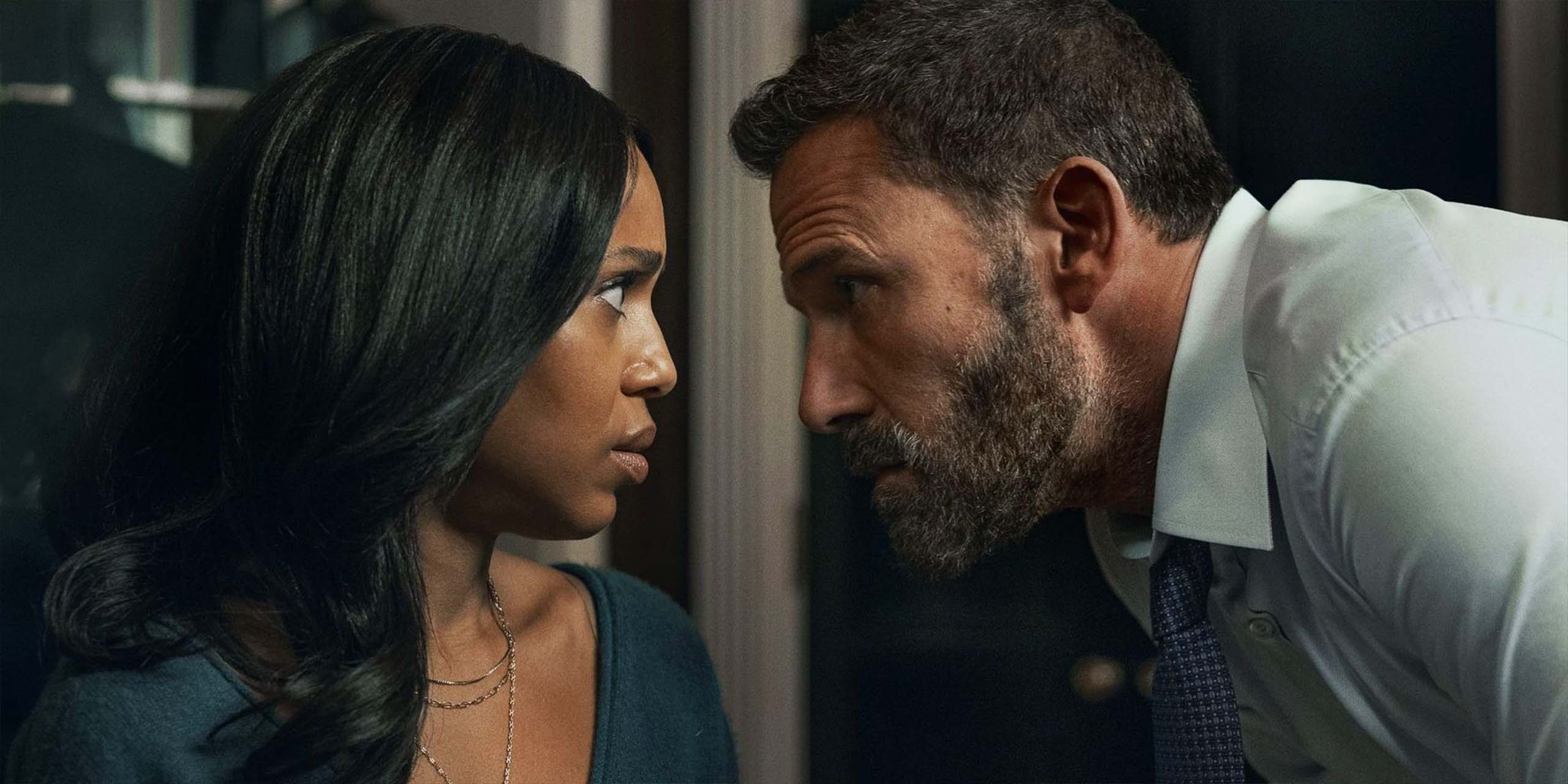 Kerry Washington face à Ben Affleck dans le film Animals de Netflix