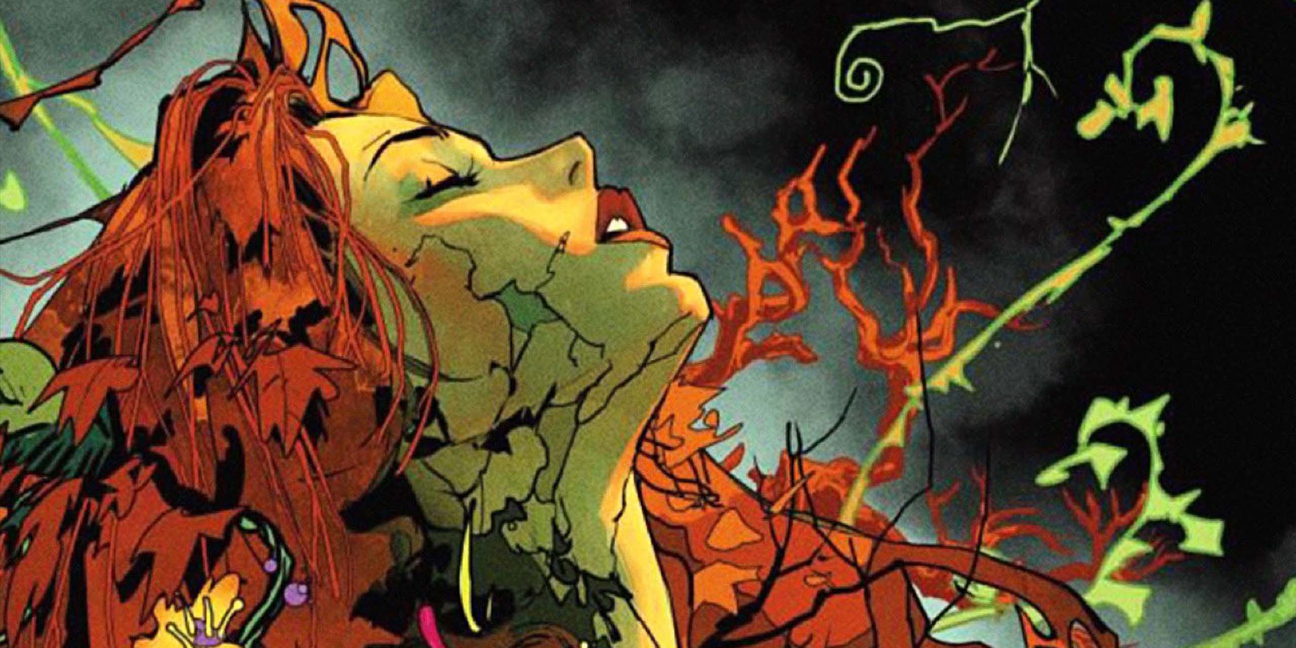 Poison Ivy dans les comics DC dessinée par Dan Mora.