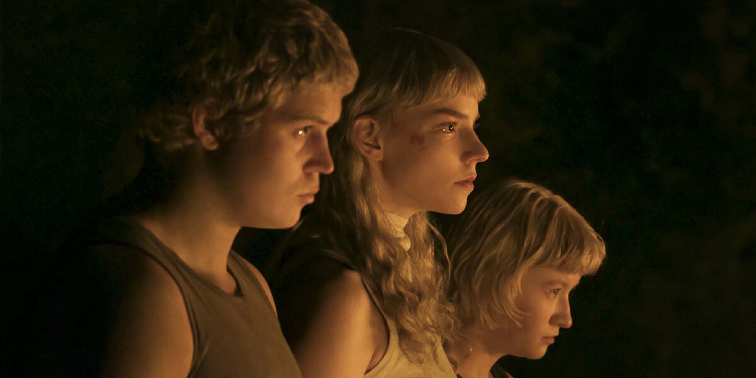 Arthur (Yung Lean), Joan (Anya Taylor-Joy) et Louise (Jade Croot) dans Sacrifice.