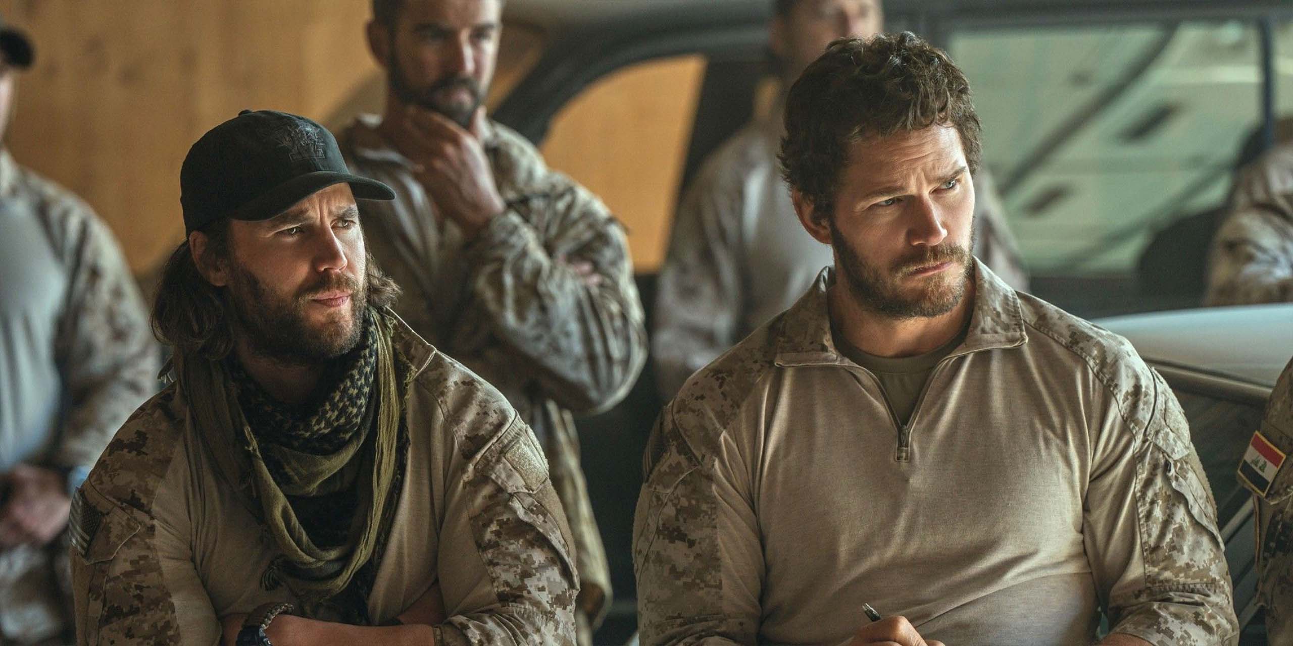 James Reece (Chris Pratt) et Reece et Ernest « Boozer » Vickers (Jared Shaw) dans The Terminal List : L'ombre du loup.