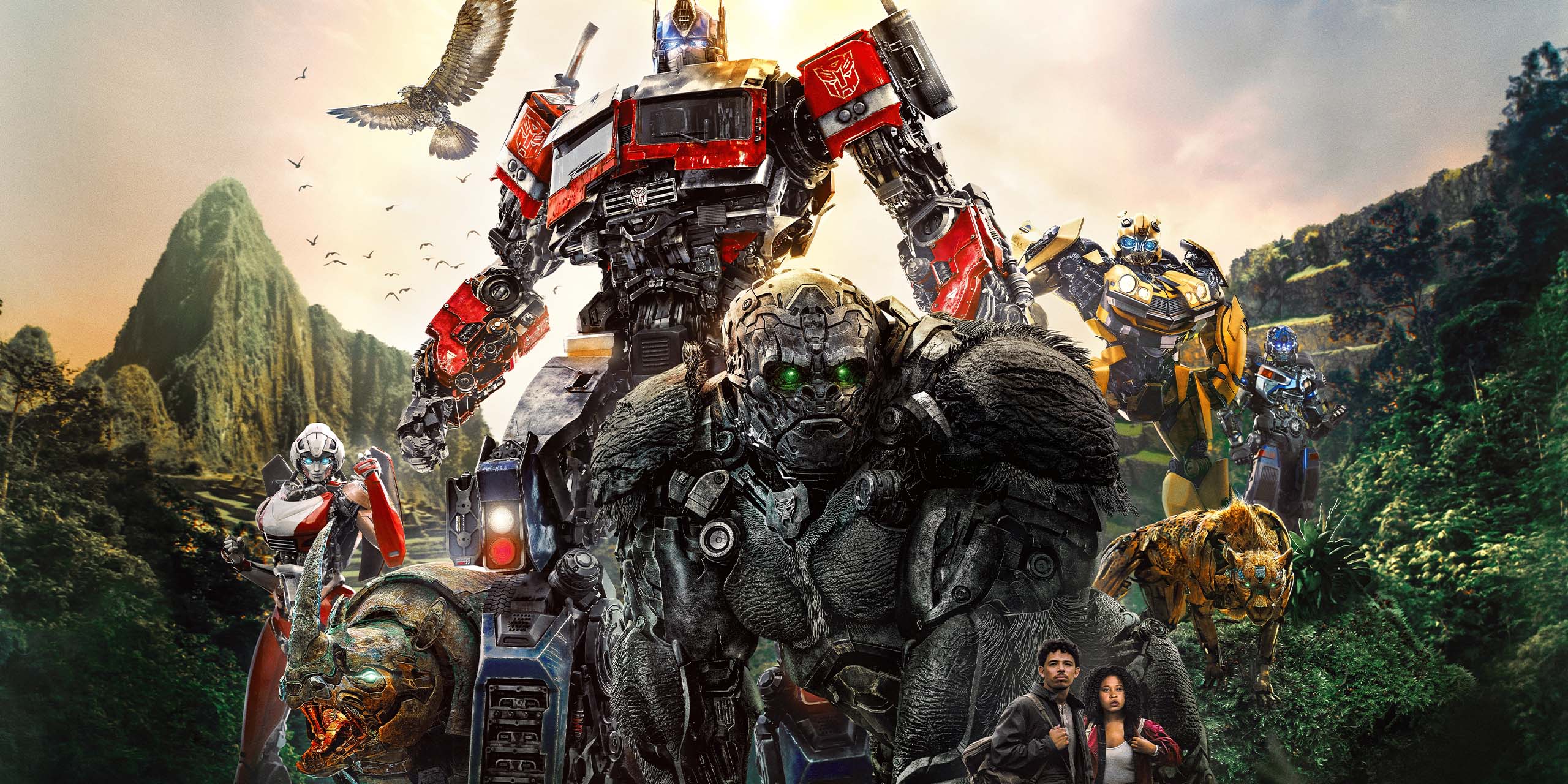 Extrait de l'affiche officielle du film Tranformers: Rise of the Beasts.