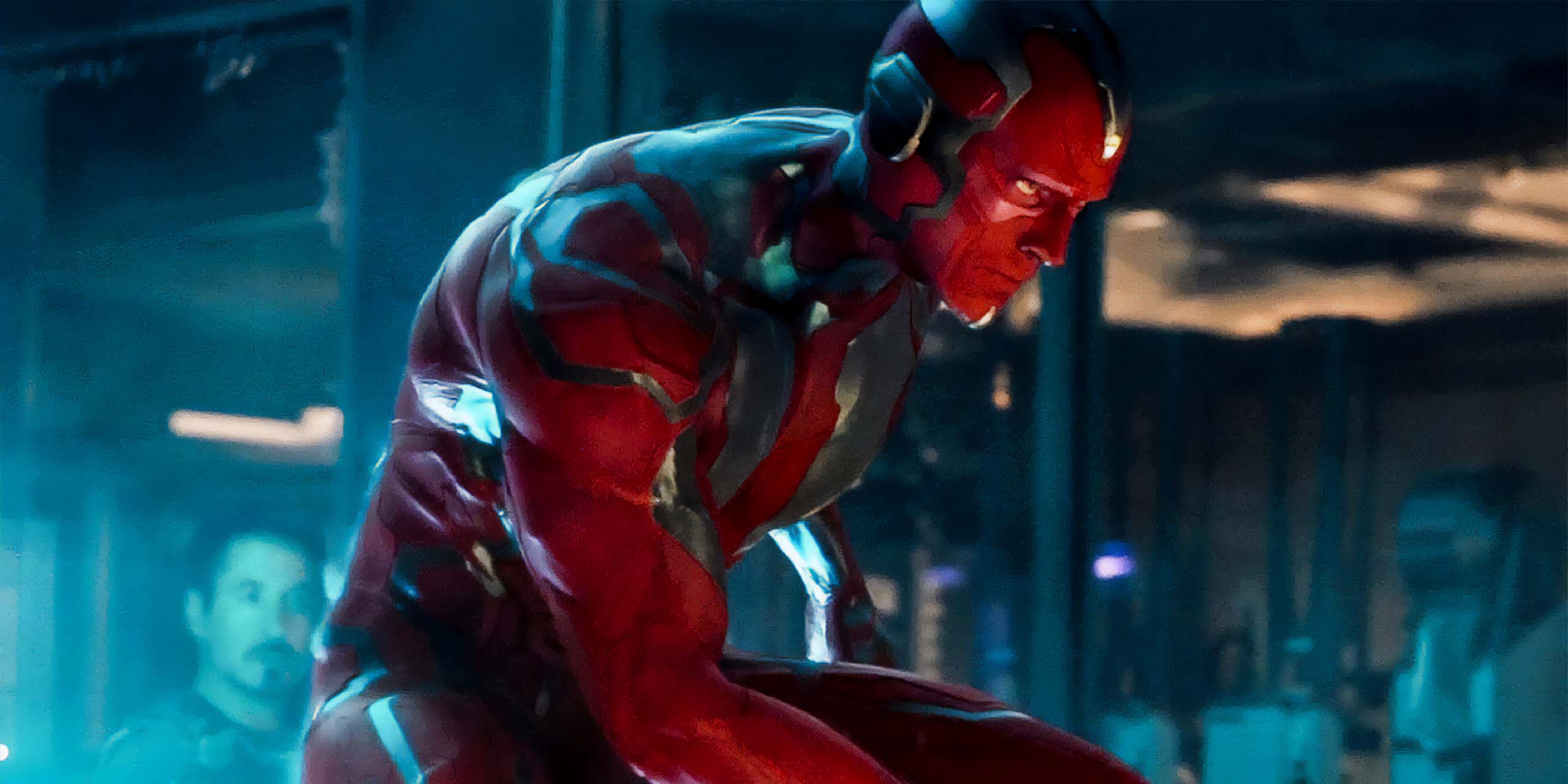 La naissance de Vision (Paul Bettany) dans Avengers : l'Ère d'Ultron.