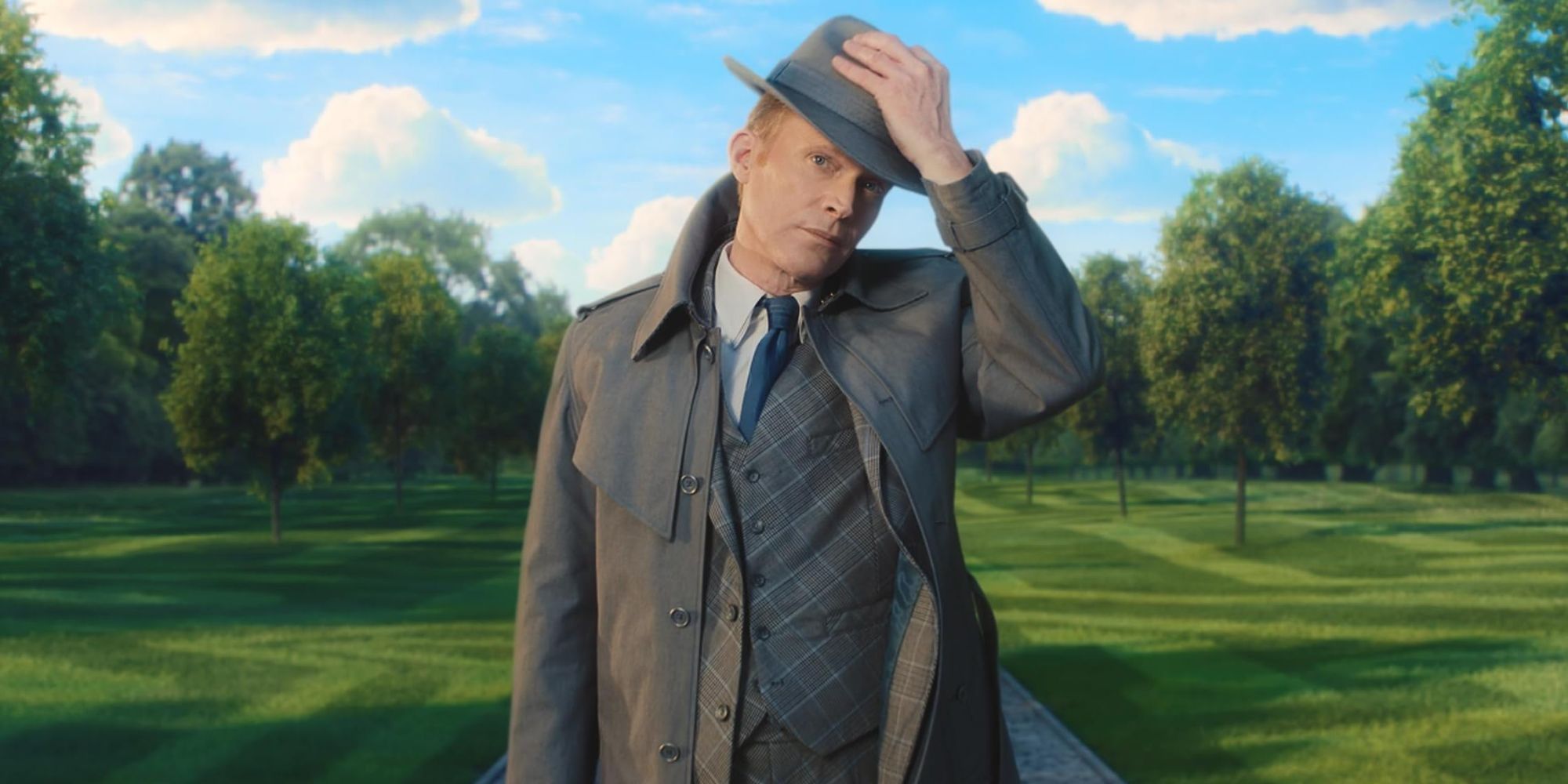 Vision (Paul Bettany) sous son apparence humaine dans la série Marvel, VisionQuest, sur Disney+.